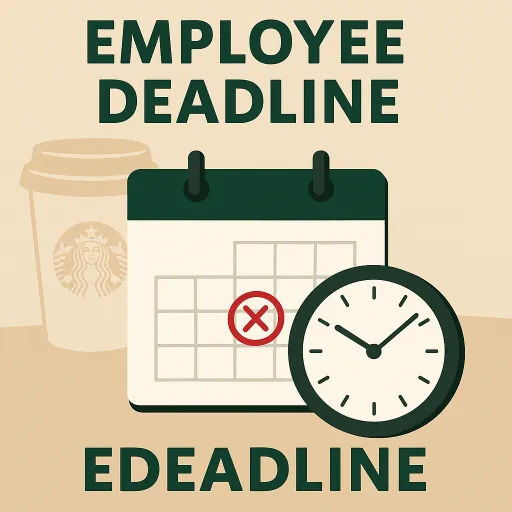 starbucks employee deadlines