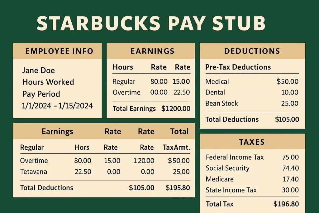 starbucks pay stub
